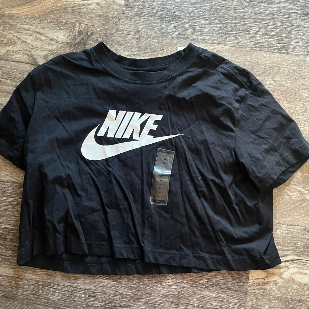 Nike Black Tee with White Logo